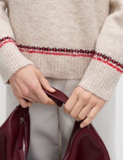 Volný svetr s vlnou z kolekce Boucle Fair Isle