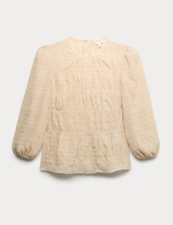 Metalická halenka s řasením