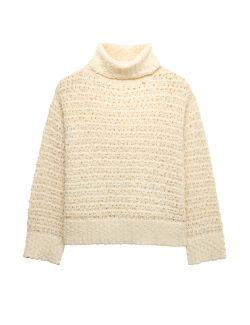 Buklé rolákový svetr s příměsí vlny