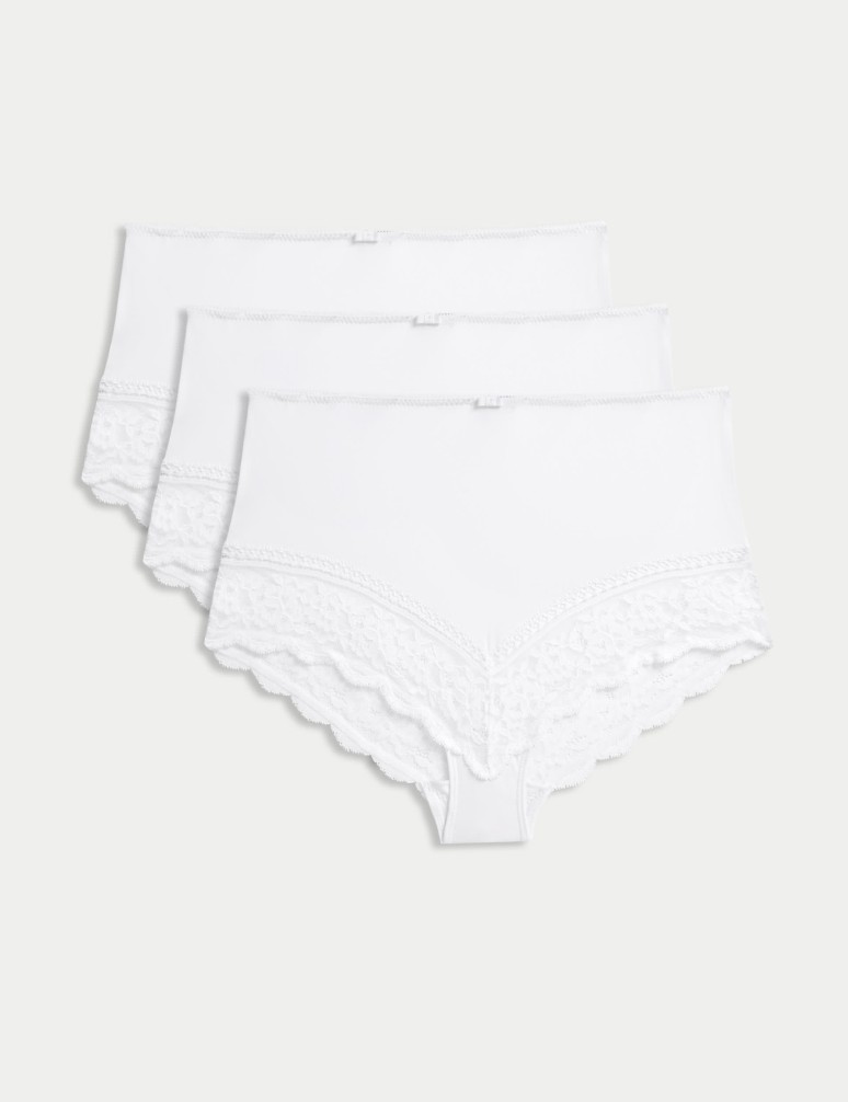 3pk Lace Trim Full Briefs