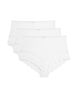 3pk Lace Trim Full Briefs