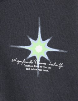 Cotton Rich Star Sign Graphic Zip Hoodie (6-16 Yrs)