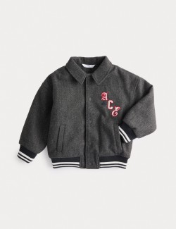 Embroidered Baseball Bomber Jacket (2-8 Yrs)