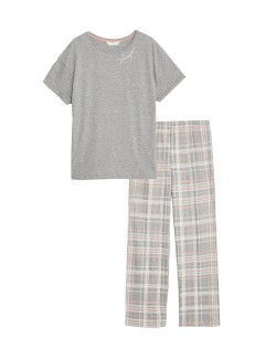 Cotton Rich Checked Pyjama Set