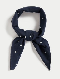 Puntíkovaná šála z čisté bavlny