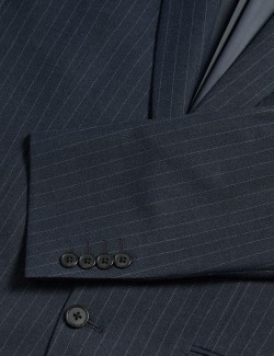 Oblekové sako se strečem a tenkými proužky, klasický střih