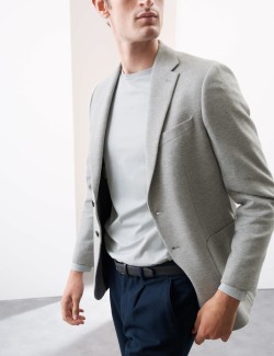 Pletený blejzr s vysokým podílem bavlny a vestou