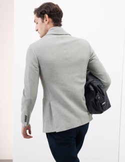 Pletený blejzr s vysokým podílem bavlny a vestou