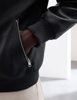 Kožená bunda typu Harrington