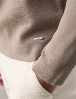 Milano Knit Relaxed Half Zip Polo Shirt