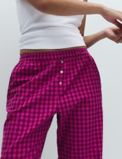 Pyžamové kalhoty z čisté bavlny s potiskem, 2 ks v balení