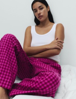 Pyžamové kalhoty z čisté bavlny s potiskem, 2 ks v balení