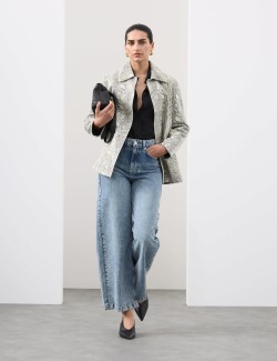 Kožená bunda s potiskem hadí kůže