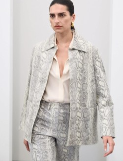 Kožená bunda s potiskem hadí kůže