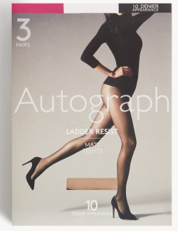 Pevné a matné punčochové kalhoty 10 DEN, 3 ks