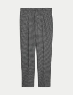 Tailored Fit Warm Handle Puppytooth Trousers