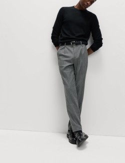 Tailored Fit Warm Handle Puppytooth Trousers