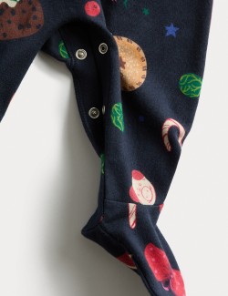 Vánoční pyžamový overal z čisté bavlny (0 měsíců - 3 roky)