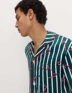 Vánoční pyžamový set z čisté bavlny s motivem lízátka