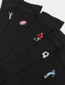 5pk Cool & Fresh™ Embroidered Socks