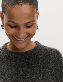 Brushed Alpaca Blend Knitted Top