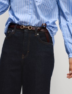 Mid Rise Wide Leg Turn Up Jeans