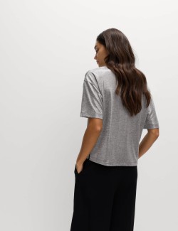 Metalické třpytivé tričko