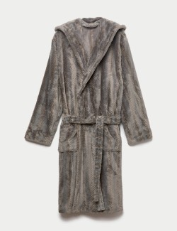 Supersoft Fleece Herringbone Dressing Gown