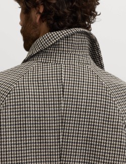 Textured Car Coat with Wool