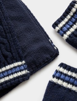Kids' Cable Hat, Scarf and Mitten Set (1-13 Yrs)