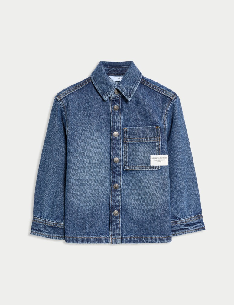 Pure Cotton Twill Denim Shirt (2-8 Yrs)