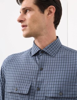 Easy Iron Cotton Rich Check Shirt