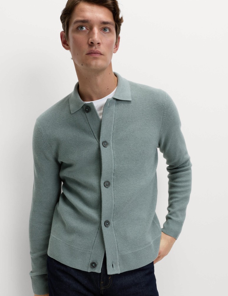 Pletená bunda ze směsi bavlny