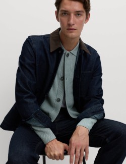 Pletená bunda ze směsi bavlny