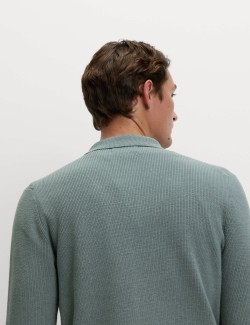 Pletená bunda ze směsi bavlny