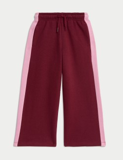 Cotton Rich Side Stripe Wide Leg Joggers (2-8 Yrs)