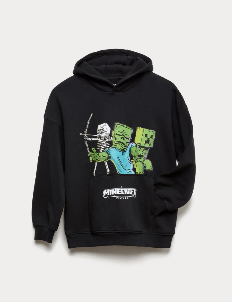 Halloweenská mikina s vysokým podílem bavlny a motivem Minecraft™ (6–16 let)