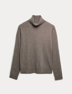 Pure Cashmere Roll Neck Jumper