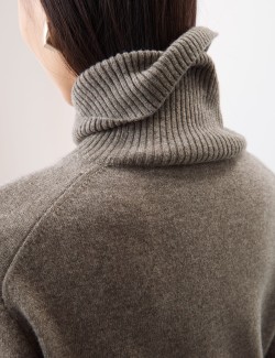 Pure Cashmere Roll Neck Jumper