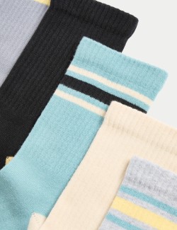 Sportovní ponožky Calm Surf s vysokým podílem bavlny, sada 5 párů (6 malé – 7 velké)