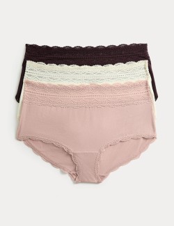 3pk Cotton Rich High Rise Shorts