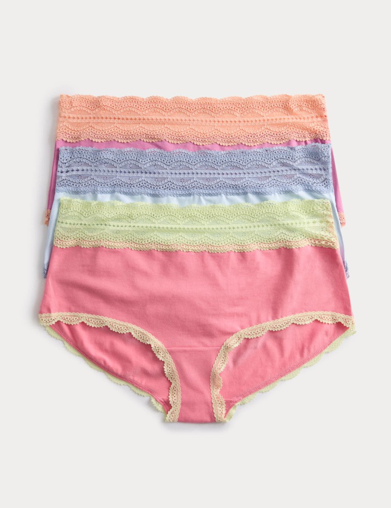 3pk Cotton Rich High Rise Shorts