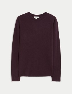 Pure Cashmere Textured Crew Neck Jumper