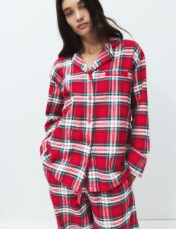 Pure Cotton Family Christmas Checked Pyjama Set