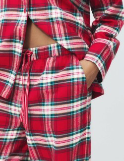 Pure Cotton Family Christmas Checked Pyjama Set