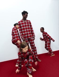 Pure Cotton Family Christmas Checked Pyjama Set