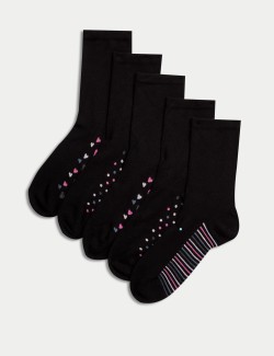 5pk Assorted Ankle High Socks