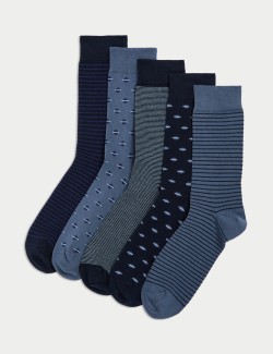 5pk Cool & Fresh™ Geo Cotton Rich Socks