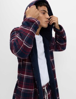 Pure Cotton Checked Dressing Gown