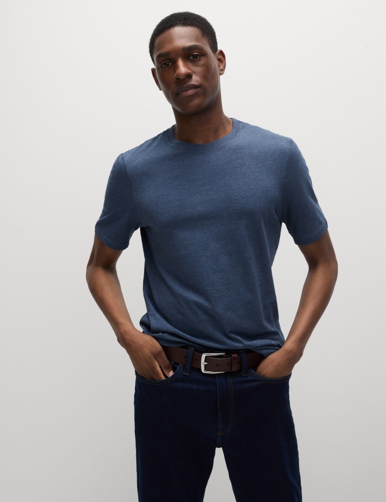 Tričko ke krku z čisté bavlny